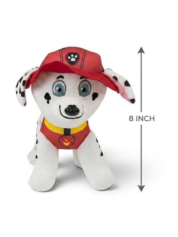 Paw Patrol Marshall Plush Figure – 8-Inch Dalmatian Firefighter Stuffed Animal Toy – White Soft Collectible Dog for Toddlers and Kids Ages 3+ ST16651