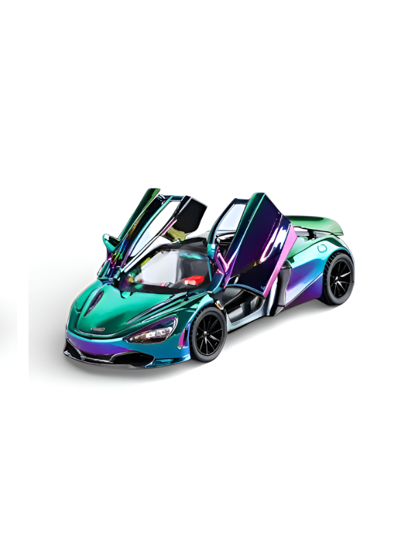 McLaren 720S 1:32 Scale Diecast Replica - Color-Shift Chameleon Paint - Realistic Interior & Alloy Body - Premium Supercar Collectible TV488