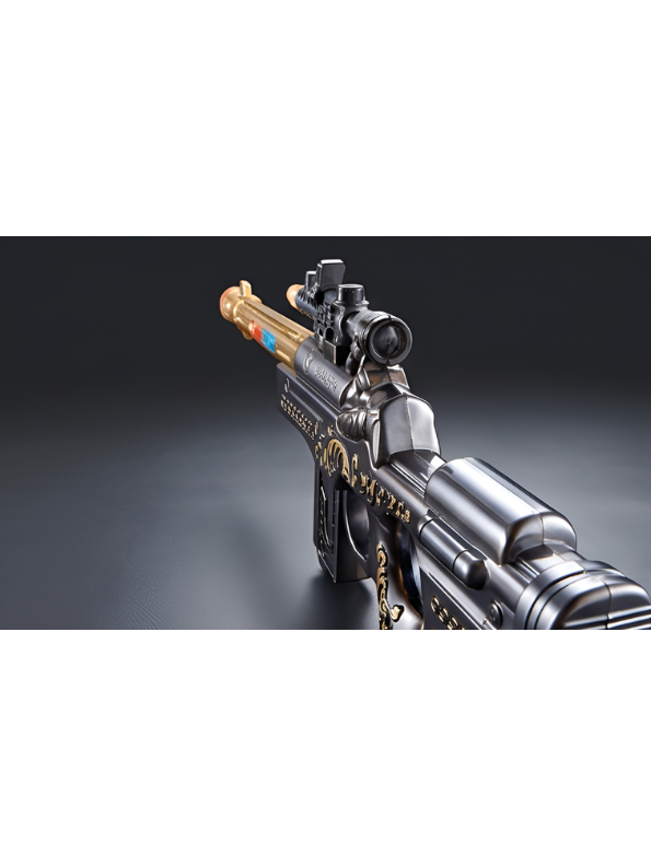 AWM Sniper Rifle Toy Gun – Electric Military Toy with Sound, Flashing Lights & Soldier Figurine TV5543