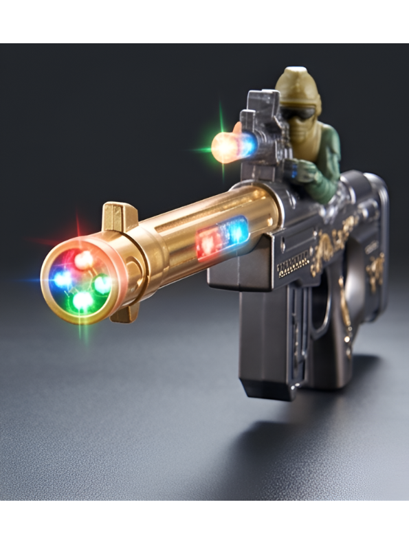 AWM Sniper Rifle Toy Gun – Electric Military Toy with Sound, Flashing Lights & Soldier Figurine TV5543