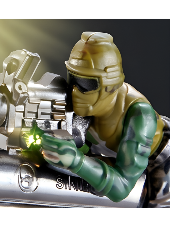 AWM Sniper Rifle Toy Gun – Electric Military Toy with Sound, Flashing Lights & Soldier Figurine TV5543