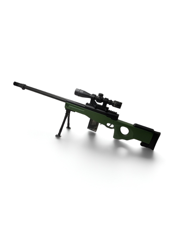AWM Sniper Rifle Toy Gun with Scope, Bipod Stand & Soft Bullets – Military Style Action Toy Gun.