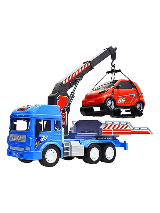 Action Tow Truck Toy For Kids - Blue (MS-S-24) - Toyloft