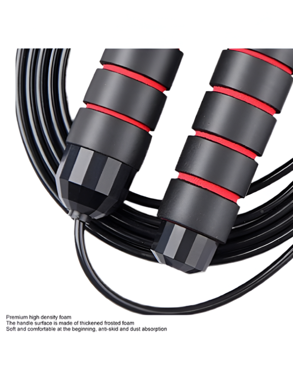 Adjustable Weighted Skipping Rope – Tangle-Free Steel Wire Jump Rope with Ergonomic Foam Grip LMI12294