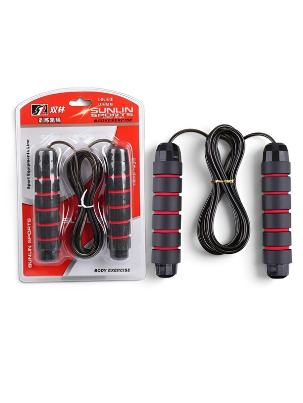 Adjustable Weighted Skipping Rope – Tangle-Free Steel Wire Jump Rope with Ergonomic Foam Grip LMI12294