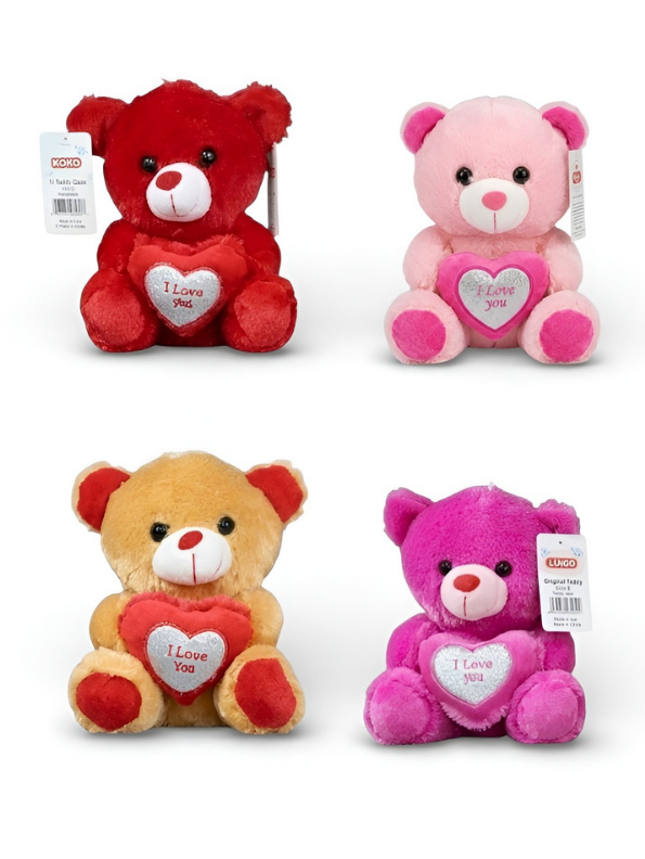 Adorable 21 cm Teddy Bear with I Love You Heart – Soft Plush Romantic Toy ST16165.