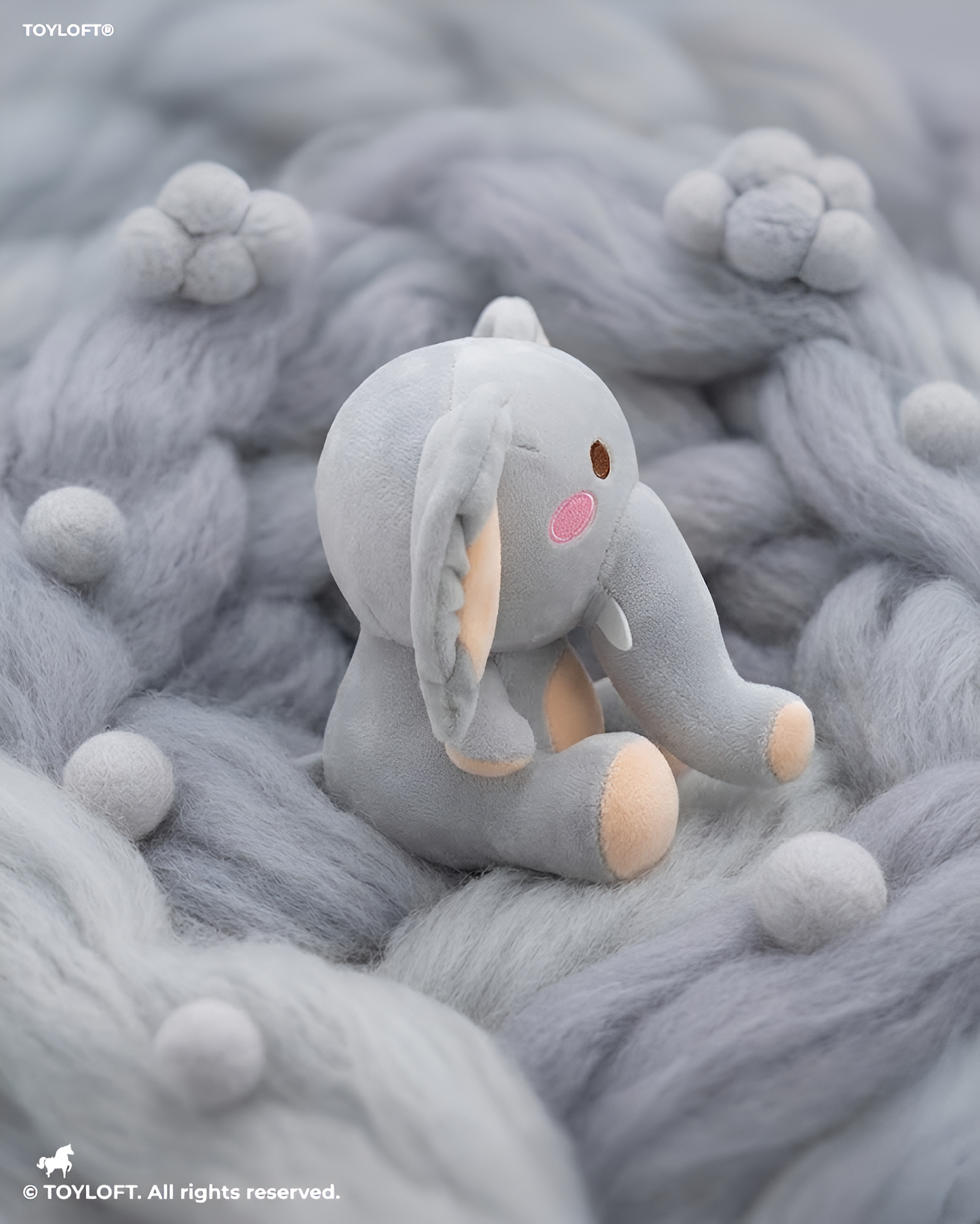 Adorable 8-Inch Grey Elephant Plushie – Ultra-Soft Stuffed Toy for Toddlers & Baby Showers ST8004