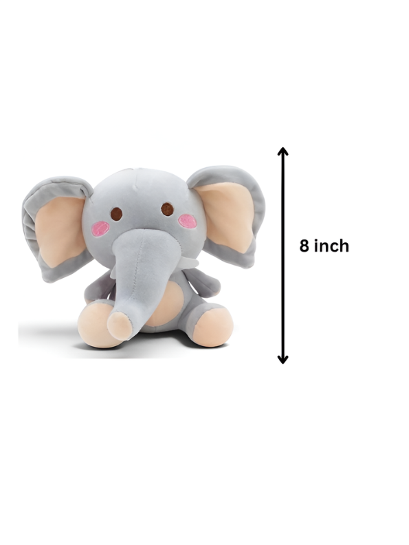 Adorable 8-Inch Grey Elephant Plushie – Ultra-Soft Stuffed Toy for Toddlers & Baby Showers ST8004