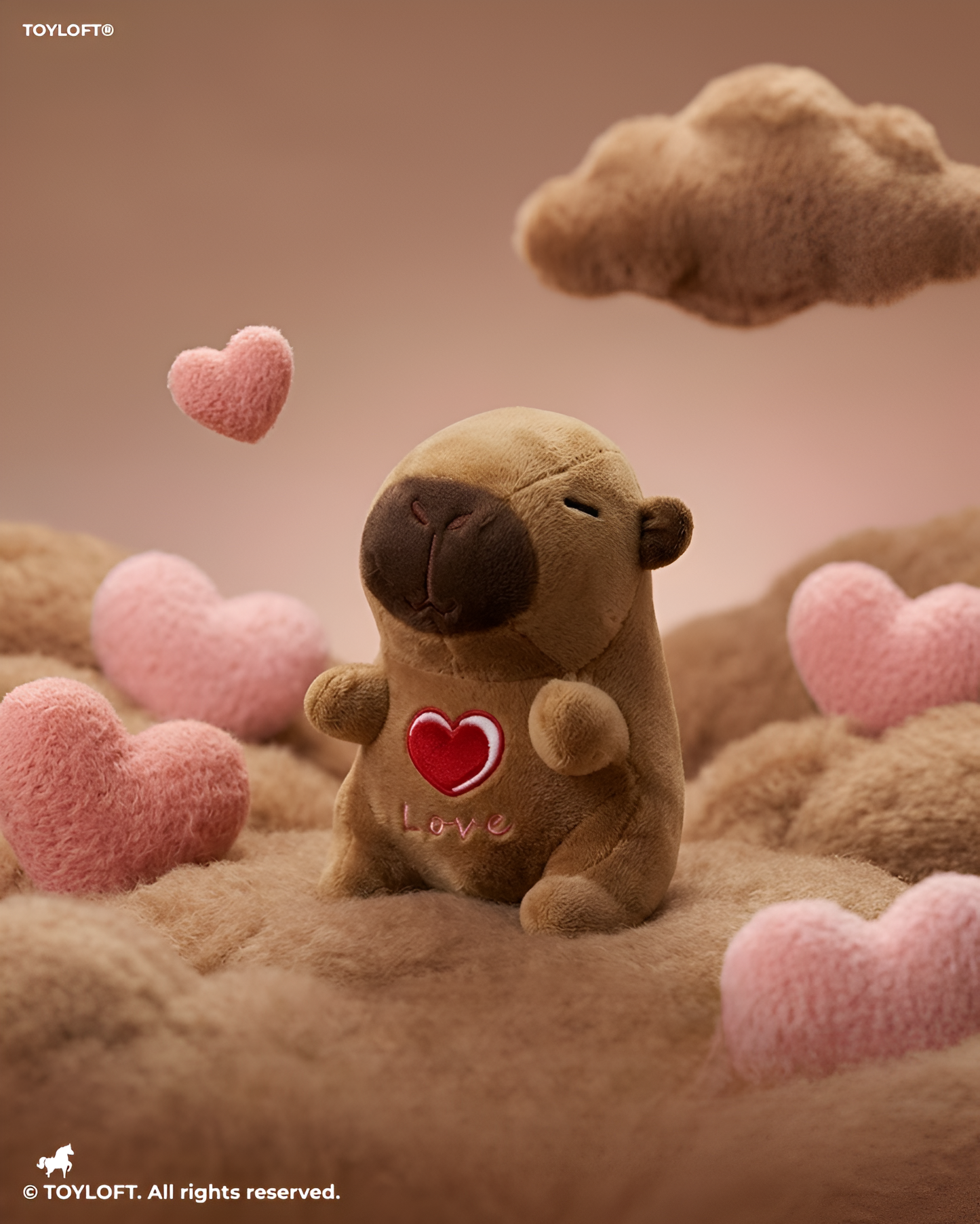 Adorable Capybara Plush – 7-Inch Soft Animal Toy with Love Heart – Perfect Gift for All Ages ST16774