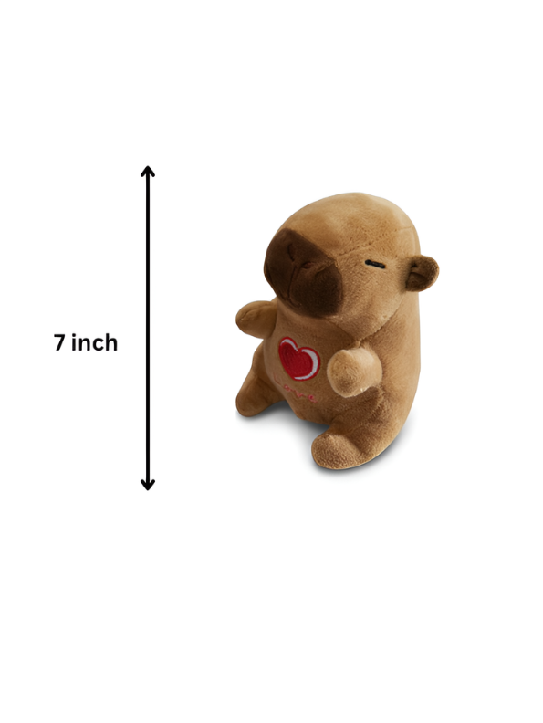 Adorable Capybara Plush – 7-Inch Soft Animal Toy with Love Heart – Perfect Gift for All Ages ST16774
