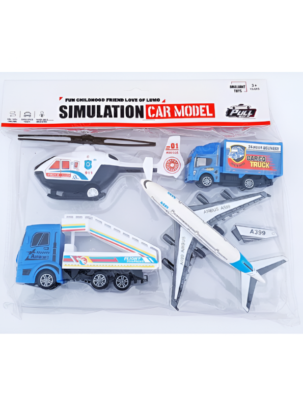 Air & Ground Transport Toy 4-Piece Set LMI15351.