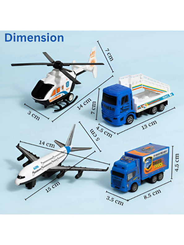 Air & Ground Transport Toy 4-Piece Set LMI15351.