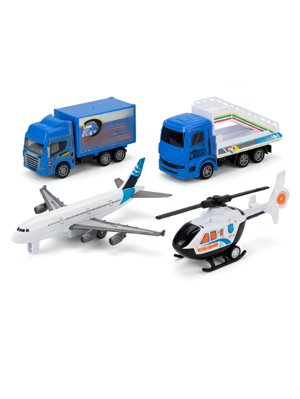 Air & Ground Transport Toy 4-Piece Set LMI15351.
