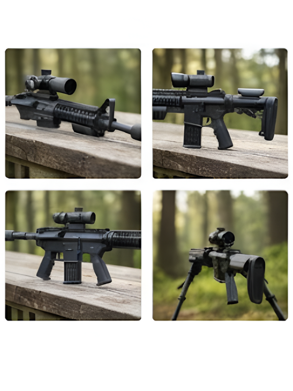 PUBG Airsoft Rifle Toy Gun with Scope and Silencer – Tactical Military Style Play Set LMI15787.