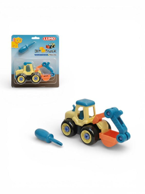 DIY Construction Excavator – STEM Learning Toy for 3+ Year Old  – Birthday Gift for Kids, Toddlers, and Aspiring Engineers – Includes Assembly Tool LMI14032