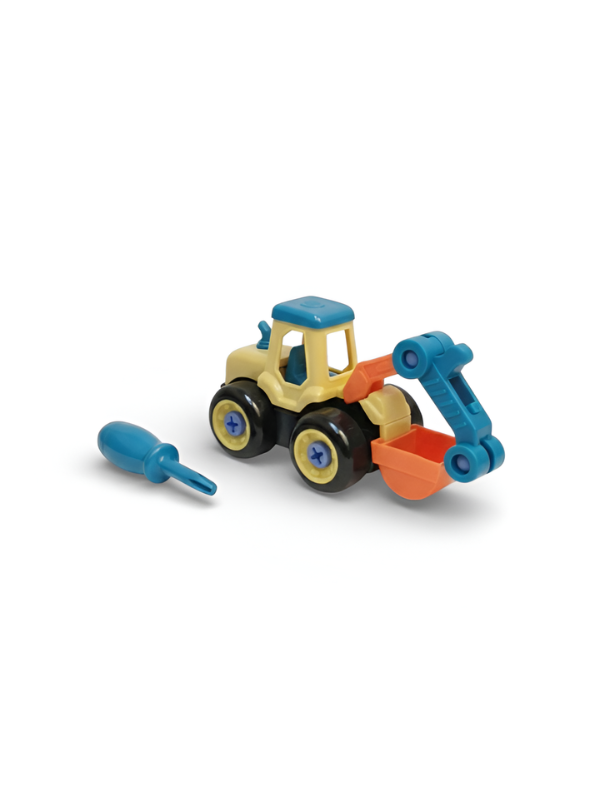 DIY Construction Excavator – STEM Learning Toy for 3+ Year Old  – Birthday Gift for Kids, Toddlers, and Aspiring Engineers – Includes Assembly Tool LMI14032