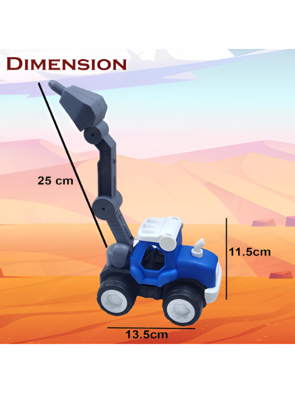 Kids' Toy Jackhammer Construction Vehicle – Blue/Grey Heavy-Duty Play Truck LMI8813