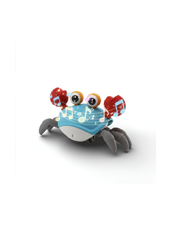 Electric Sensory Crab Toy - Interactive Musical Walking Crab for for Tummy Time and Toddler Development LMI15181