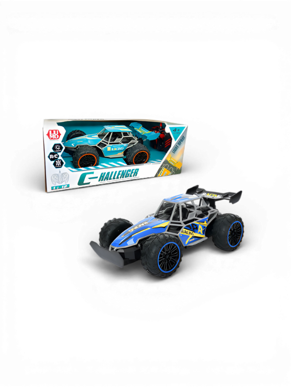 1:12 Scale High-Speed RC Off-Road Buggy - 4WD Remote Control Desert Racer with All-Terrain Tires & Teal Aerodynamic Body LMI10774