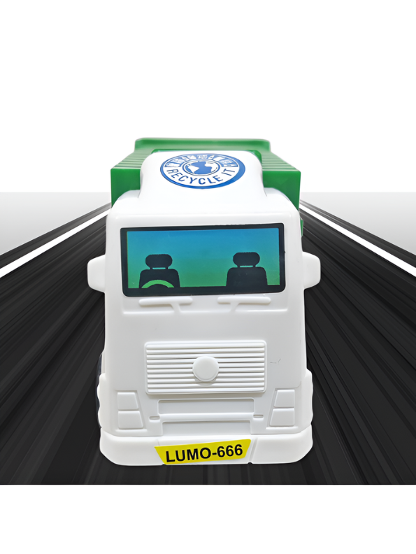 3pc City Recycling Truck Toy Set - Mini Sanitation Vehicle Playset for Kids - Birthday Gift for Toddlers and Vehicle Lovers LMI13130