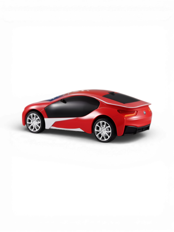 3D Famous Car: 1:22 Scale Wireless RC Racing Toy with Flash Lights and Full Function Control (Red) LMI7700