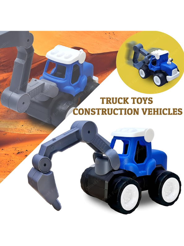 Kids' Toy Jackhammer Construction Vehicle – Blue/Grey Heavy-Duty Play Truck LMI8813