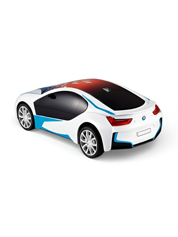 1:22 Scale Remote Control RC Car for Kids - 3D Famous Concept Sport Car with LED Projection Lights, 2.4GHz Battery Operated Racing Toy, White/Blue Performance Vehicle Gift for Boys & Girls LMI7700