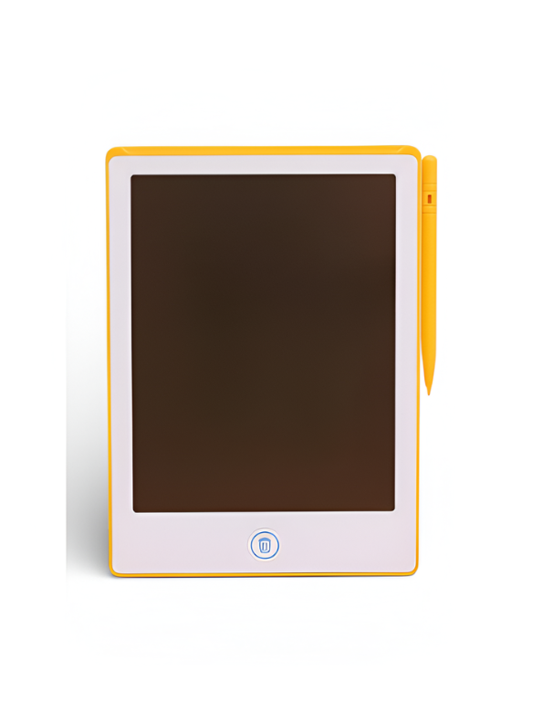 Educational LCD Writing Board for Toddlers, Reusable Electronic Drawing Pad for Kids, Birthday Gift Idea for Ages 3-8, Mess-Free Portable Doodle Board with One-Click Erase Button - (Yellow) LMI15522