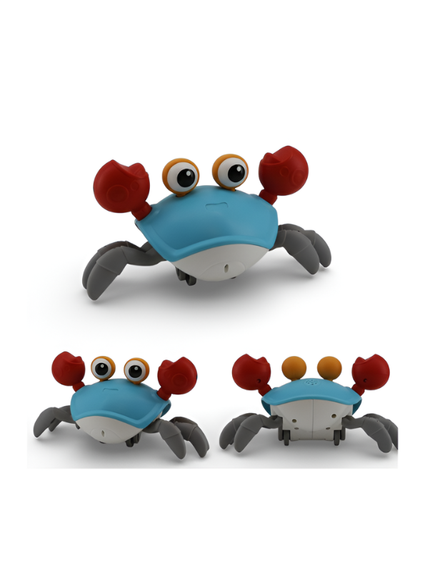 Electric Sensory Crab Toy - Interactive Musical Walking Crab for for Tummy Time and Toddler Development LMI15181