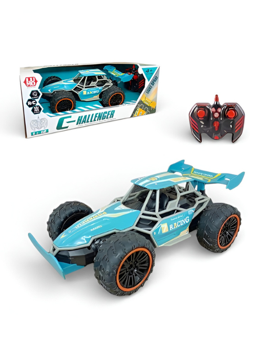 1:12 Scale High-Speed RC Off-Road Buggy - 4WD Remote Control Desert Racer with All-Terrain Tires & Teal Aerodynamic Body LMI10774