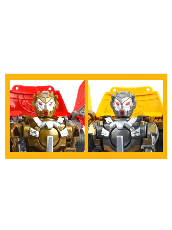2-in-1 Transforming Robot Sports Car Toy for Kls Agids - One-Button Deformation, Red Racing Car with Racing Decals, Action Figure Toy for Boys and Gires 3+ LMI12609