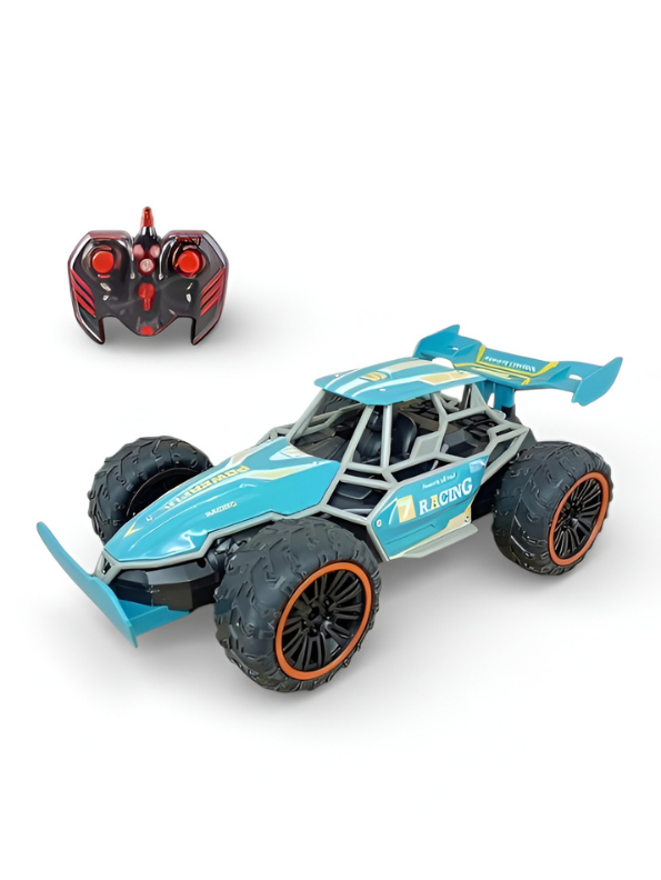 1:12 Scale High-Speed RC Off-Road Buggy - 4WD Remote Control Desert Racer with All-Terrain Tires & Teal Aerodynamic Body LMI10774