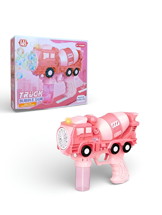 Pink Cement Truck Bubble Machine Blaster - Leak-Proof Electric Bubble Maker Toy  Flashing Lights & Sound Effects - Perfect Summer Birthday Gift for Girls LMI15110