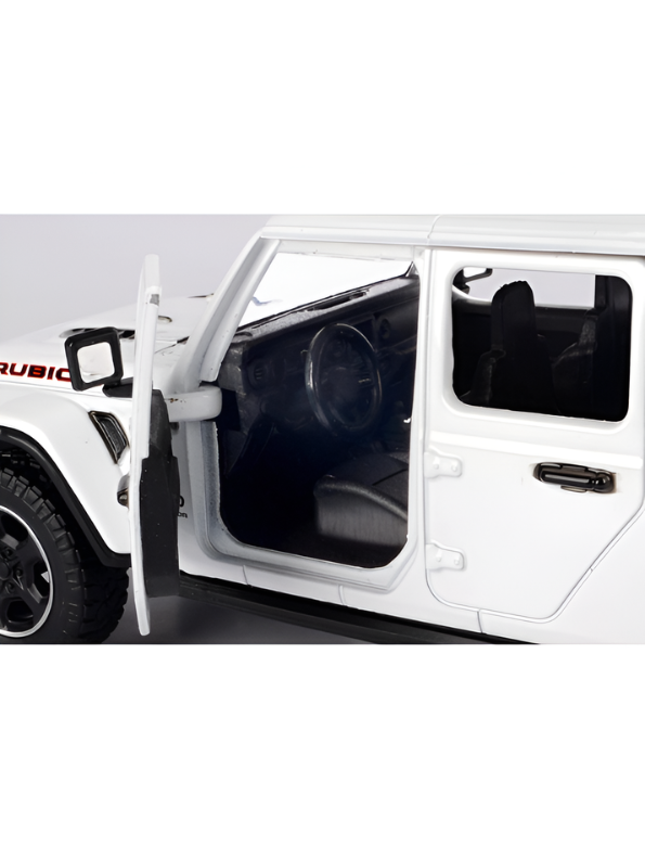 White Jeep Wrangler Rubicon Diecast Model – 1:32 Scale Miniature Toy Car for Kids & Collectors TV2471