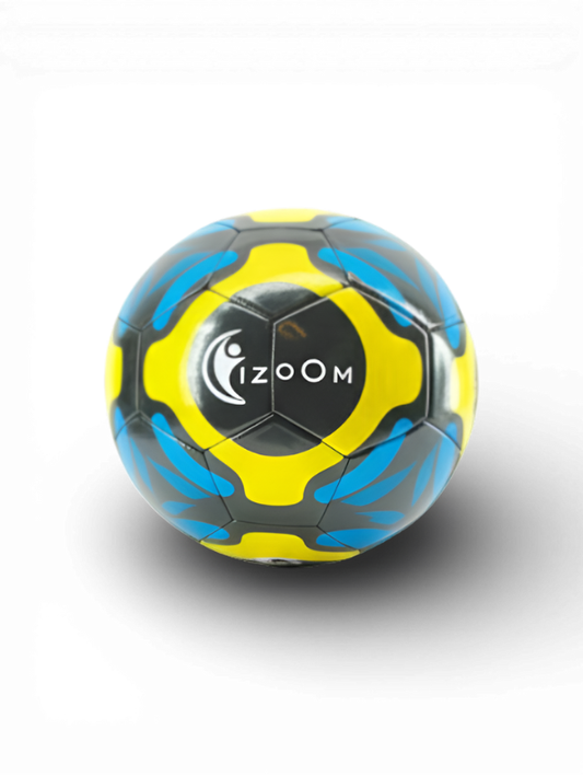 IZOOM Pro Soccer Ball - High-Visibility Yellow, Blue, and Black Training Football Training Ball for Toddlers & Kids LMI4269