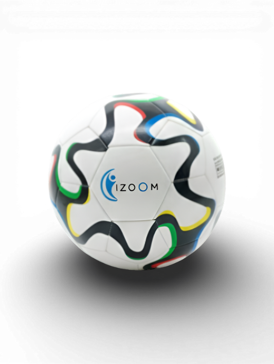 IZOOM Turbo-Streak Kids Soccer Ball – Vibrant Multi-Color Training Football Perfect Sports Gift for Kids LMI4269