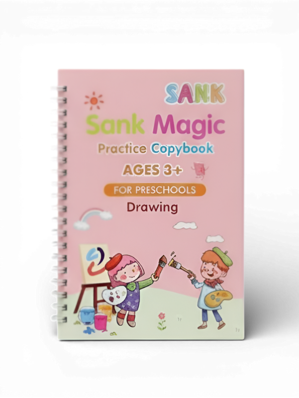 Reusable Magic Practice Copybook for Kids, Sank Drawing Book for Ages 3-5, Preschool Learning Activity Set with Groove Design for Improved Handwriting and Creativity LMI13155