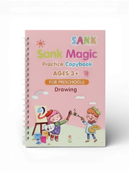 Reusable Magic Practice Copybook for Kids, Sank Drawing Book for Ages 3-5, Preschool Learning Activity Set with Groove Design for Improved Handwriting and Creativity LMI13155