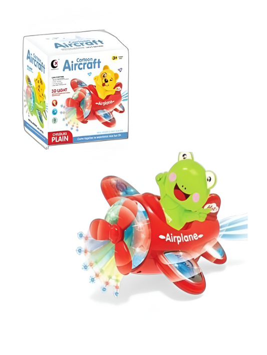 Kids Interactive Electric Airplane Toy – Toddler Musical Plane with 3D Lights – Perfect Birthday Gift for Toddlers and Preschoolers MD1758
