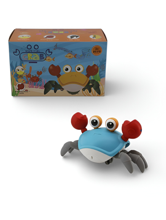 Electric Sensory Crab Toy - Interactive Musical Walking Crab for for Tummy Time and Toddler Development LMI15181