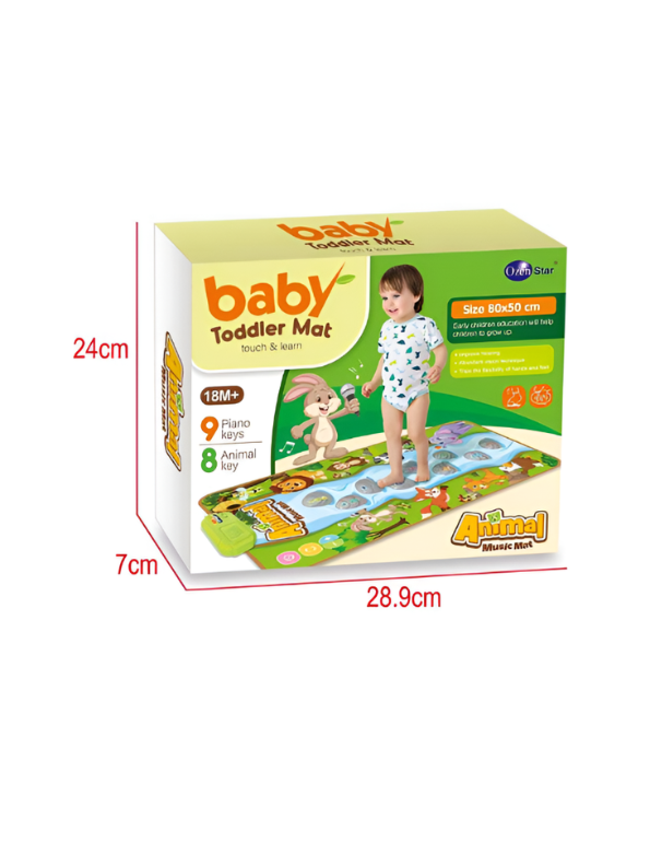 Animal Music Mat – Piano Dance Play Mat with 9 Musical Keys, Animal Sounds & Educational Fun Toy LMI15318.