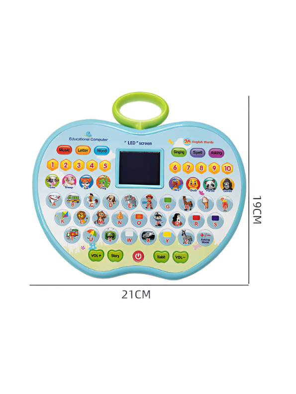 Apple-Shaped Kids Educational Learning Tablet Toy with LED Screen TV7066.