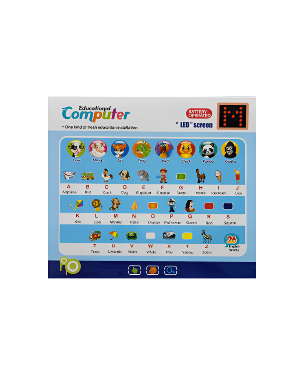 Apple-Shaped Kids Educational Learning Tablet Toy with LED Screen TV7066.