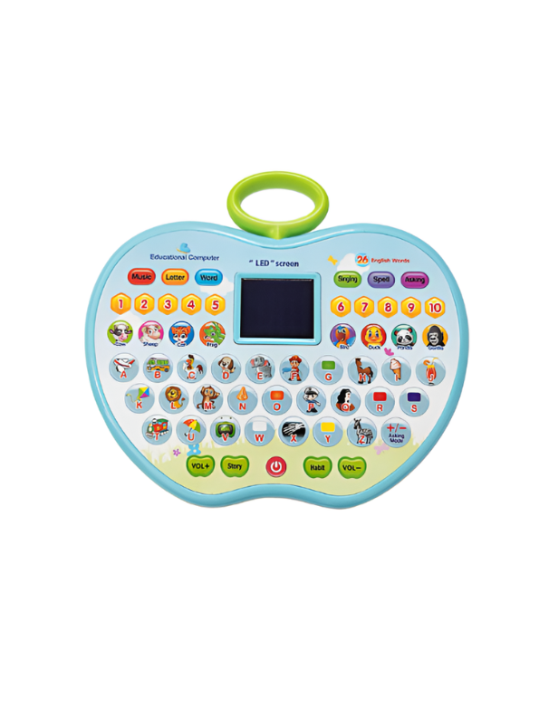 Apple-Shaped Kids Educational Learning Tablet Toy with LED Screen TV7066.