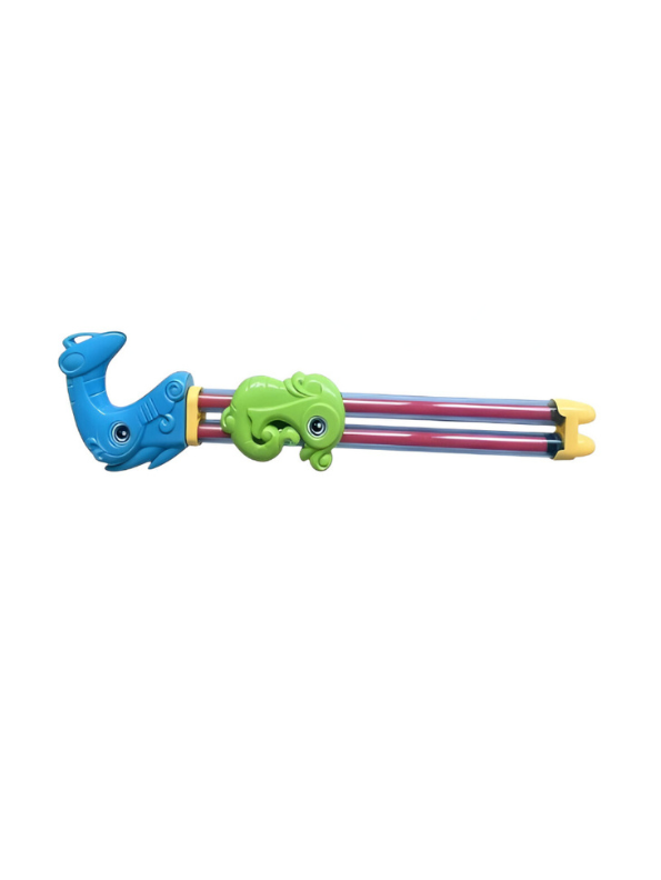 AquaBeast – 200ml Sea-Creature Double Barrel Water Gun | Fun Holi Pichkari for Kids Blue LMI15865.