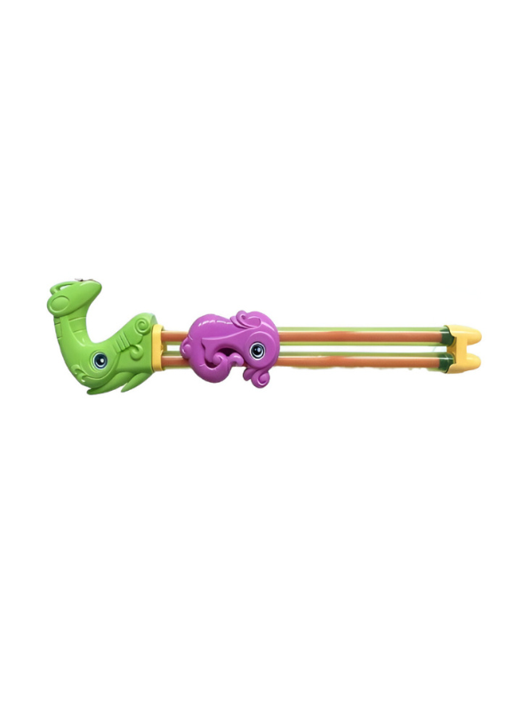 AquaBeast – 200ml Sea-Creature Double Barrel Water Gun | Fun Holi Pichkari for Kids Green LMI15865.