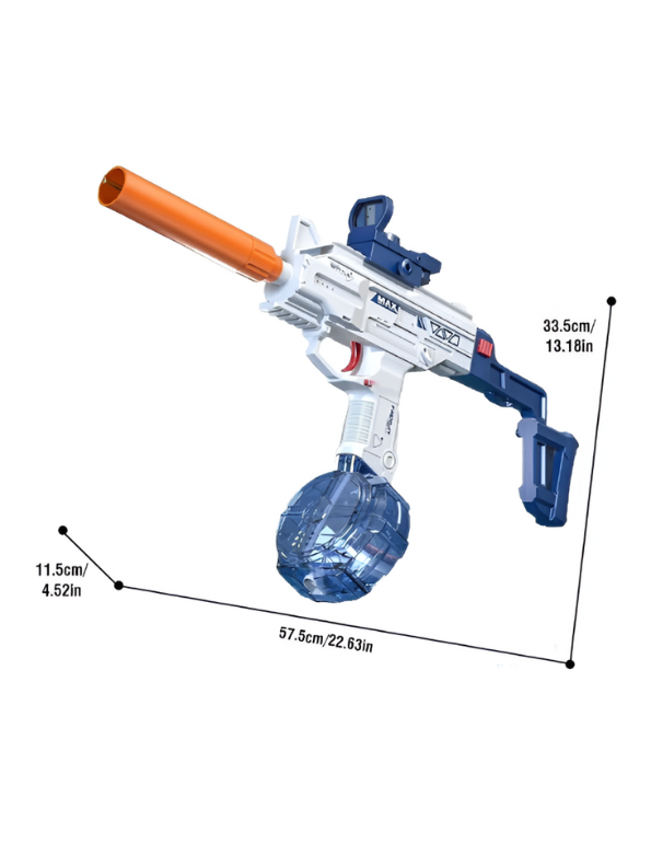 AquaFire - Electric Water Gun Pichkari Toy for Kids | Rechargeable Battery Operated Water Blaster with Drum Tank | Summer Outdoor Water Toy LMI14294.