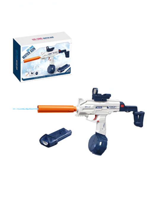 AquaFire - Electric Water Gun Pichkari Toy for Kids | Rechargeable Battery Operated Water Blaster with Drum Tank | Summer Outdoor Water Toy LMI14294.