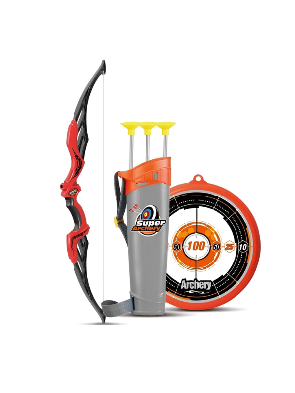 Archery Set  – Toy Bow & Arrow Set with Suction Cup Arrows, Quiver & Target LMI11298.
