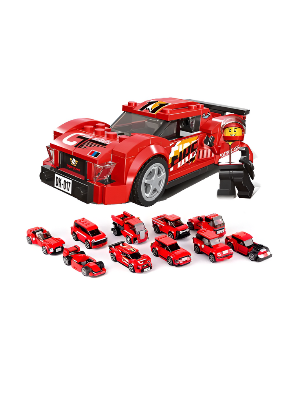 Architect Multificence Building Blocks Set – DIY Educational Toys for Kids & Teens 217+PCS | Cars, Planes, Trucks & Creativity Bricks Red TV5573.